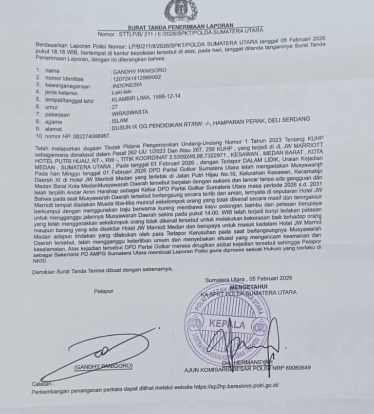 Keributan di Luar Arena Musda XI Partai Golkar Sumut Dilaporkan ke Polda Sumut