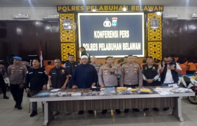 Polres Pelabuhan Belawan Berhasil Ungkap 211 Kasus Kriminal Dengan Kasus Narkoba dan Pencurian Dengan Kekerasan 
