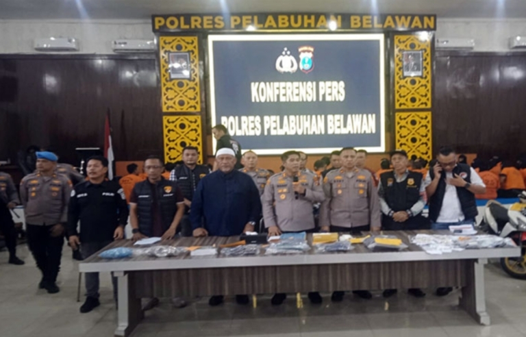 Polres Pelabuhan Belawan Berhasil Ungkap 211 Kasus Kriminal Dengan Kasus Narkoba dan Pencurian Dengan Kekerasan 